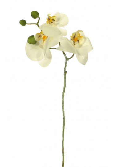 TALLO ORQUIDEA LATEX ARTIFICIAL 35 CM BLANCO