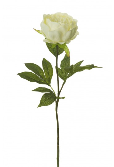 PEONIA CLASIC CERRADA ARTIFICIAL 72 CM BLANCO