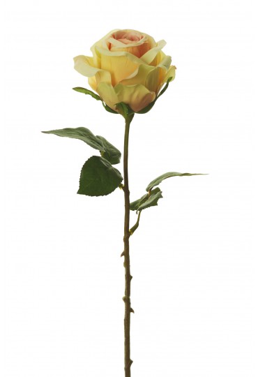 ROSA ECUADOR ABIERTA ARTIFICIAL 47 CM AMARILLO