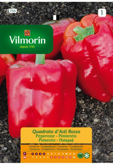 VILMORIN SEMILLAS PIMIENTO QUADRATO D'ASTI ROJO