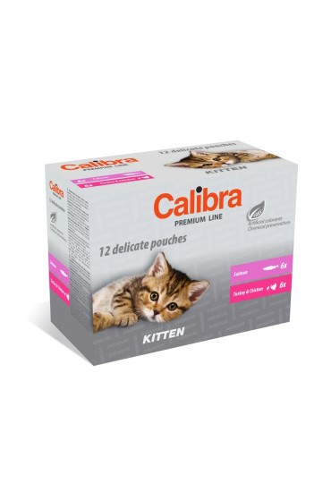 Calibra Cat Kitten Pouch Pack 12X100gr