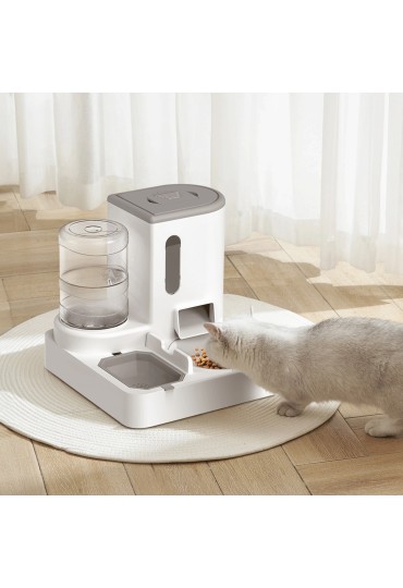 Dispensacor De Comida Para Mascotas 2  En 1 Gris