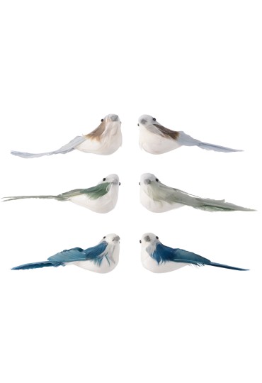 Pajaro Plumas Con Clip 8X11x5cm