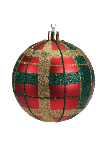 Bola Navidad 8Cm Roja/Verde