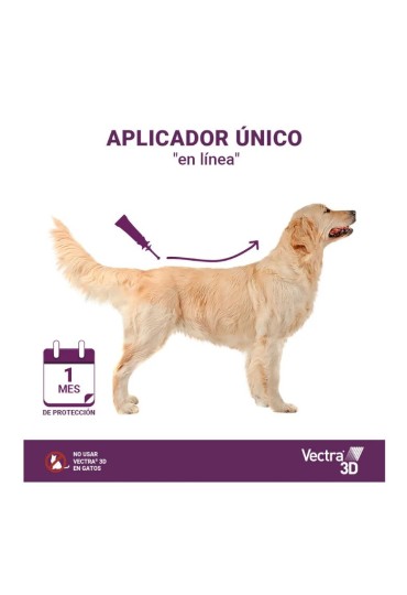 PACK 3 PIPETAS ANTIPARASITARIAS VECTRA 3D PERROS 4-10 KG.